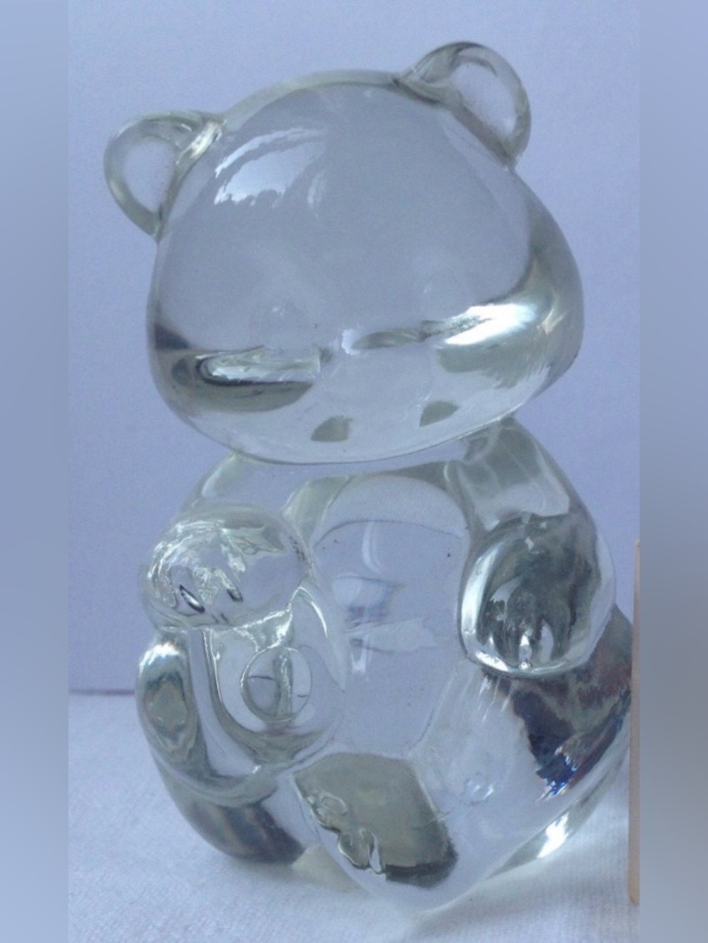 Fenton Clear Glass Bear Figurine